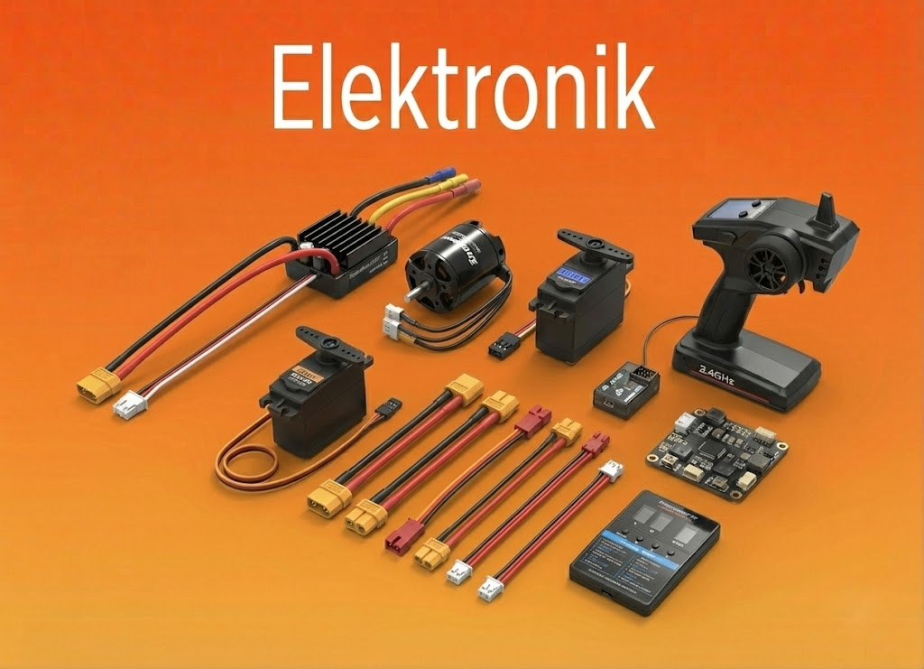 RC Elektronik Komponenten: Brushless Motoren, Servos, Regler (ESC) und Empfänger
