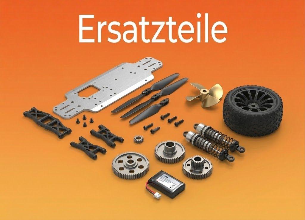 RC Ersatzteile und Tuningteile: Chassis-Platten, Querlenker, Zahnräder und Zubehör