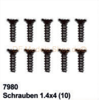 DF Models 7980 Schrauben 1,4x4  (10)