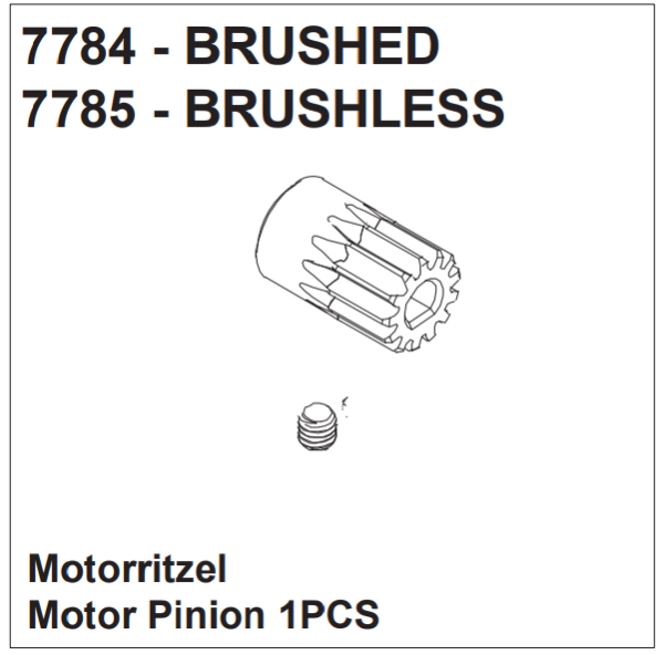 Motorritzel brushless (16T)