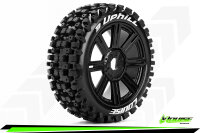 Louise RC - B-UPHILL - 1-8 Buggy Komplettradsatz - Fertig Verklebt - Soft - Speichenfelgen Schwarz - Hex 17mm - L-T3271SB