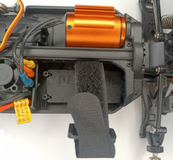 Akkuhalter Klettsystem für DF06 Mini Pro – kompatibel mit Standard- und Tuning-Akkus