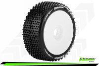 Louise RC - B-HORNET - 1-8 Buggy Komplettradsatz - Fertig Verklebt - Soft - Dish Felgen Weiss - Hex 17mm - L-T3150SW