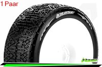 Louise RC - B-PHANTOM - 1-8 Buggy Komplettradsatz - Fertig Verklebt - Super Soft - Dish Felgen Weiss - Hex 17mm - L-T3152VW