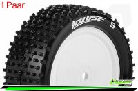 Louise RC - E-HORNET - 1-10 Buggy --Inhalt: 2 Reifen-- Fertig Verklebt - Super Soft - Dish Felgen Weiss - Hex 12mm - 4WD - Vorne - L-T3170VWKF