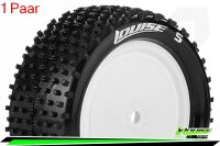 Louise RC - E-HORNET - 1-10 Buggy --Inhalt: 2 Reifen-- Fertig Verklebt - Super Soft - Dish Felgen Weiss - Hex 12mm - 4WD - Hinten - L-T3172VWKR