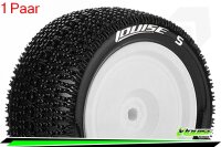 Louise RC - E-MAGLEV - 1-10 Buggy --Inhalt: 2 Reifen-- Fertig Verklebt - Soft - Dish Felgen Weiss - Hex 12mm - 4WD - Hinten - L-T3176SWKR