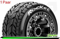 Louise RC - ST-ROCKET - 1-16 Truck --Inhalt: 2 Reifen-- Fertig Verklebt - Sport - Felgen 2.2 Schwarz-Chrom - Hex 12mm - L-T3188SBC