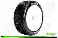 Louise RC - B-VIPER-JA - 1-8 Buggy Komplettradsatz - Fertig Verklebt - Soft - Dish Felgen Weiss - Hex 17mm - L-T3194SW