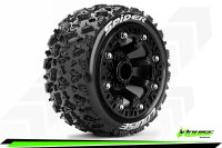 ST-SPIDER 2.2 soft Reifen auf Felge schwarz (2) *J* TRX 1:16 v/h & Buggy 1:10 hi