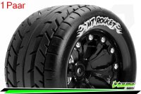 Louise RC - MT-ROCKET - 1-10 Monster Truck --Inhalt: 2 Reifen-- Fertig Verklebt - Sport - Felgen 2.8 Schwarz - 0-Offset - Hex 12mm - L-T3201SB