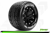 Louise RC - MT-ROCKET - 1-10 Monster Truck --Inhalt: 2 Reifen-- Fertig Verklebt - Sport - Felgen 2.8 Schwarz - 0-Offset - Hex 12mm - L-T3201SB