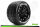 Louise RC - MT-ROCKET - 1-10 Monster Truck Komplettradsatz - Fertig Verklebt - Sport - Felgen 2.8 Schwarz - 0-Offset - Hex 12mm - L-T3201SB