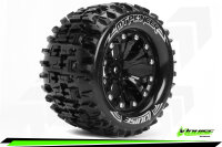 Louise RC - MT-PIONEER - 1-10 Monster Truck --Inhalt: 2 Reifen-- Fertig Verklebt - Sport - Felgen 2.8 Schwarz - 0-Offset - Hex 12mm - L-T3202SB