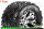Louise RC - MT-SPIDER - 1-10 Monster Truck Komplettradsatz - Fertig Verklebt - Sport - Felgen 2.8 Chrom - 1/2-Offset - Hex 12mm - 1 pair - L-T3203SCH