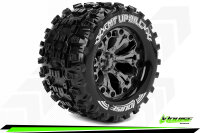 Louise RC - MT-UPHILL - 1-10 Monster Truck --Inhalt: 2 Reifen-- Fertig Verklebt - Sport - Felgen 2.8 Schwarz-Chrom - Hex 14mm - L-T3204SBCM