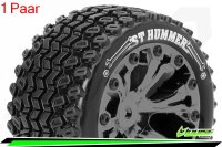 Louise RC - ST-HUMMER - 1-10 Stadium Truck --Inhalt: 2 Reifen-- Fertig Verklebt - Sport - Felgen 2.8 Schwarz-Chrom - Hex 14mm - L-T3209SBCM