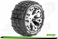 Louise RC - ST-JUMBO - 1-10 Stadium Truck Komplettradsatz - Fertig Verklebt - Sport - Felgen 2.8 Chrom - 0-Offset - Hex 12mm - L-T3210SC