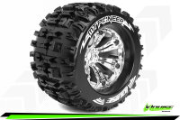 Louise RC - MT-PIONEER - 1-8 Monster Truck --Inhalt: 2 Reifen-- Fertig Verklebt - Sport - Felgen 3.8 Chrom - 0-Offset - Hex 17mm - L-T3218C