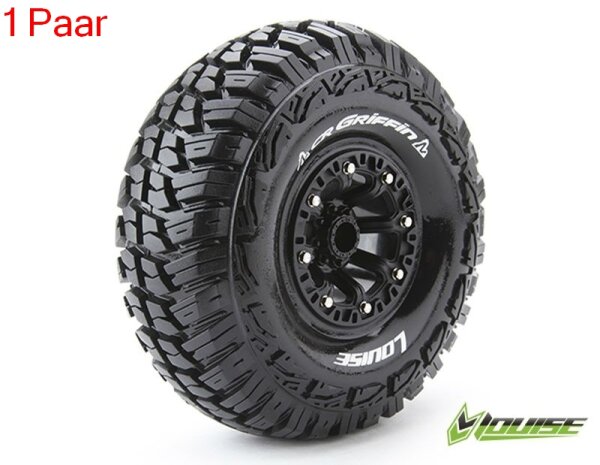 CR-GRIFFIN 2.2 supersoft   Felge schwarz (2) 12mm Crawler LOUISE