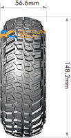 CR-GRIFFIN 2.2 supersoft   Felge schwarz (2) 12mm Crawler LOUISE