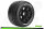 Louise RC - B-ROCKET -  1-5 Buggy Komplettradsatz - Fertig Verklebt - Sport - Bead-Lock Felgen Schwarz - Hex 24mm - Hinten - L-T3242B