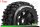 Louise RC - B-PIONEER -  1-5 Buggy Komplettradsatz - Fertig Verklebt - Sport - Bead-Lock Felgen Schwarz - Hex 24mm - Hinten - L-T3243B