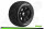 Louise RC - B-VIPER -  1-5 Buggy Komplettradsatz - Fertig Verklebt - Sport - Bead-Lock Felgen Schwarz - Hex 24mm - Hinten - L-T3245B