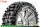 Louise RC - B-ULLDOZE - 1-8 Buggy Komplettradsatz - Fertig Verklebt - Soft - Speichenfelgen Schwarz-Chrom - Hex 17mm - L-T324SBC