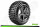 Louise RC - T-ROCK - 1-8 Truggy Komplettradsatz - Fertig Verklebt - Soft - Speichenfelgen Schwarz-Chrom - 0-Offset - Hex 17mm - L-T3251SBC