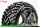 Louise RC - T-APOLLO - 1-8 Truggy Komplettradsatz - Fertig Verklebt - Soft - Speichenfelgen Schwarz-Chrom - 0-Offset - Hex 17mm - L-T3252SBC