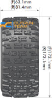 Louise RC - B-PIONEER -  1-5 Buggy --Inhalt: 2 Reifen-- Montiert - Sport - Bead-Lock Felgen Schwarz - Hex 24mm - Vorne - L-T3267B