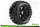Louise RC - B-ULLDOZE -  1-5 Buggy Komplettradsatz - Montiert - Sport - Bead-Lock Felgen Schwarz - Hex 24mm - Vorne - L-T3268B