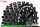 Louise RC - ST-ROCK - 1-10 Stadium Truck Komplettradsatz - Fertig Verklebt - Sport - Felgen 2.8 Schwarz - 0-Offset - Hex 12mm - L-T3273SB