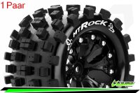 Louise RC - MT-ROCK - 1-10 Monster Truck --Inhalt: 2 Reifen-- Fertig Verklebt - Sport - Felgen 2.8 Schwarz - 0-Offset - 12mm - L-T3275SB