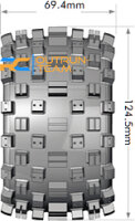 Louise RC - MT-ROCK - 1-10 Monster Truck --Inhalt: 2 Reifen-- Fertig Verklebt - Sport - Felgen 2.8 Chrom - 0-Offset - 12mm - L-T3275SC