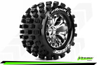 Louise RC - MT-ROCK - 1-10 Monster Truck Komplettradsatz - Fertig Verklebt - Sport - Felgen 2.8 Chrom - 1/2-Offset - Hex 12mm - L-T3275SCH