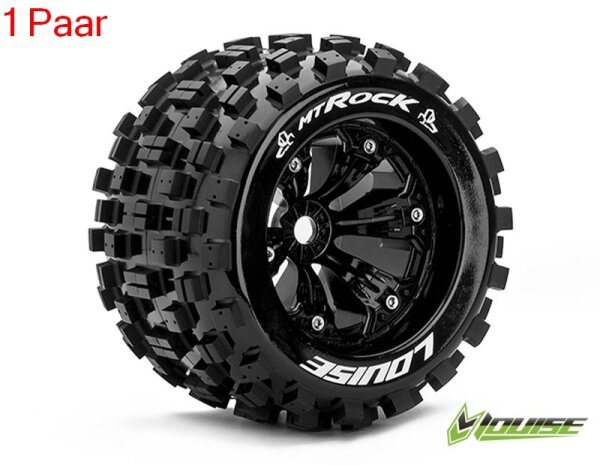 MT 3.8 ROCK 1/8 Sport   Felge schwarz (2) 17mm TRAXXAS, HPI / 0 Offset / LOUISE