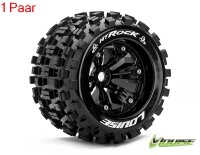 MT 3.8 ROCK 1/8 Sport   Felge schwarz (2) 17mm TRAXXAS, HPI / 1/2 Offset / LOUISE