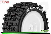 Louise RC - E-PIONEER - 1-10 Buggy --Inhalt: 2 Reifen-- Fertig Verklebt - Soft - Dish Felgen Weiss - Hex 12mm - Hinten - L-T3278SWKR