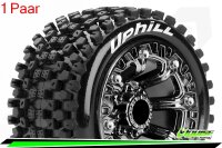 Louise RC - ST-UPHILL - 1-16 Truck --Inhalt: 2 Reifen-- Fertig Verklebt - Sport - Felgen 2.2 Schwarz-Chrom - L-T3279SBC