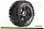Louise RC - ST-ULLDOZE- 1-8 Stadium Truck Komplettradsatz - Fertig Verklebt - Sport - Bead Style 3.8 Felgen Schwarz-Chrom - Hex 17mm - L-T3288BC