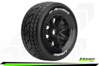 Louise RC - SC-ROCKET - 1-5 Short Course Truck Komplettradsatz - Montiert - Sport - Bead-Lock Felgen Schwarz - Hex 24mm - Hinten - L-T3291B