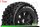 Louise RC - SC-UPHILL - 1-5 Short Course Truck Komplettradsatz - Montiert - Sport - Bead-Lock Felgen Schwarz - Hex 24mm - Hinten - L-T3293B