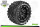 Louise RC - MFT - MT-UPHILL - 1-10 Monster Truck Komplettradsatz - Montiert - Sport - Bead-Lock 2.8 Felgen Schwarz - 0-Offset - Hex 12mm  - L-T3309SB