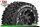 Louise RC - MFT - ST-UPHILL - 1-10 Monster Truck Komplettradsatz - Montiert - Sport - Bead-Lock 2.8 Felgen Schwarz - 0-Offset - Hex 12mm  - L-T3313SB