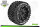 Louise RC - MFT - ST-UPHILL - 1-10 Monster Truck Komplettradsatz - Montiert - Sport - Bead-Lock 2.8 Felgen Schwarz - 0-Offset - Hex 12mm  - L-T3313SB