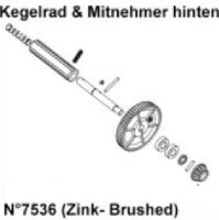 DF Models 7536 | Hauptzahnrad-/ Kegelradeinheit hinten...