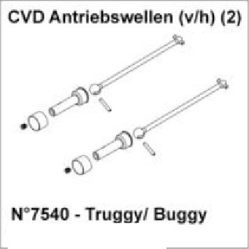 DF Models 7540 | CVD Antriebswellen Truggy (2)