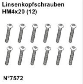 Linsenkopfschrauben HM4x40 (12)